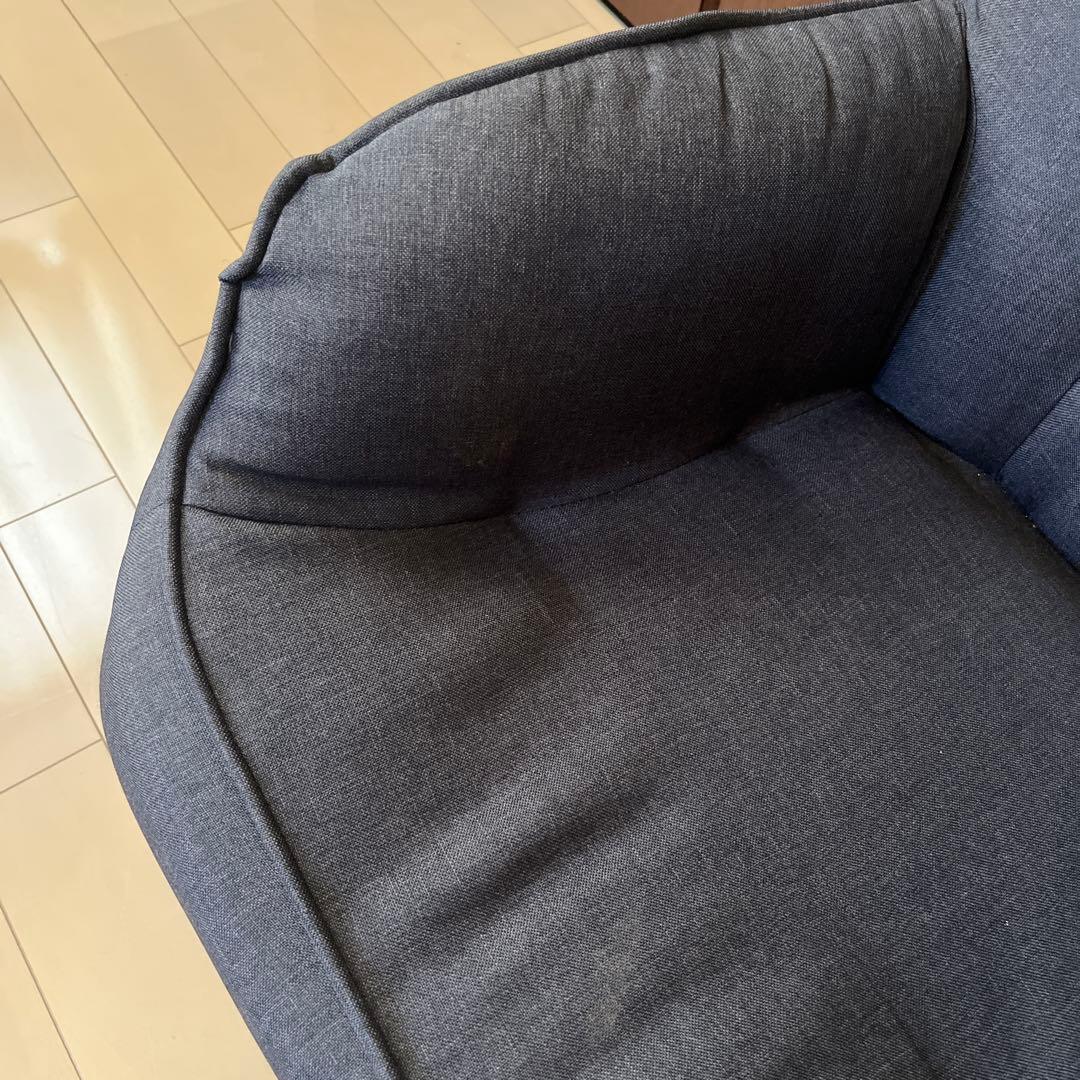 ブラウンファブリック 1人掛けソファ