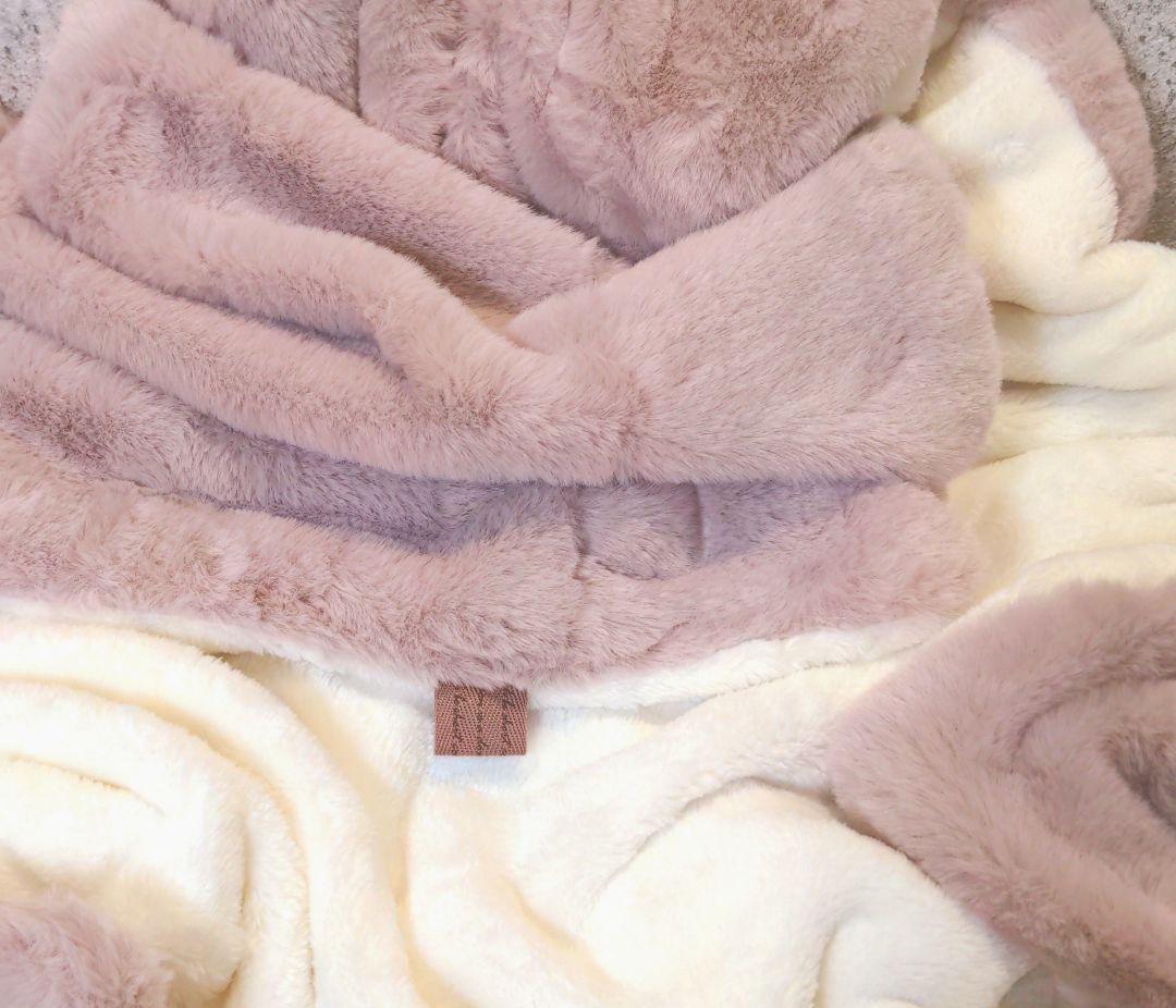 専用♥みかん❤超極暖Ｗボア⭐特大ブランケット⭐ピンクみるく
