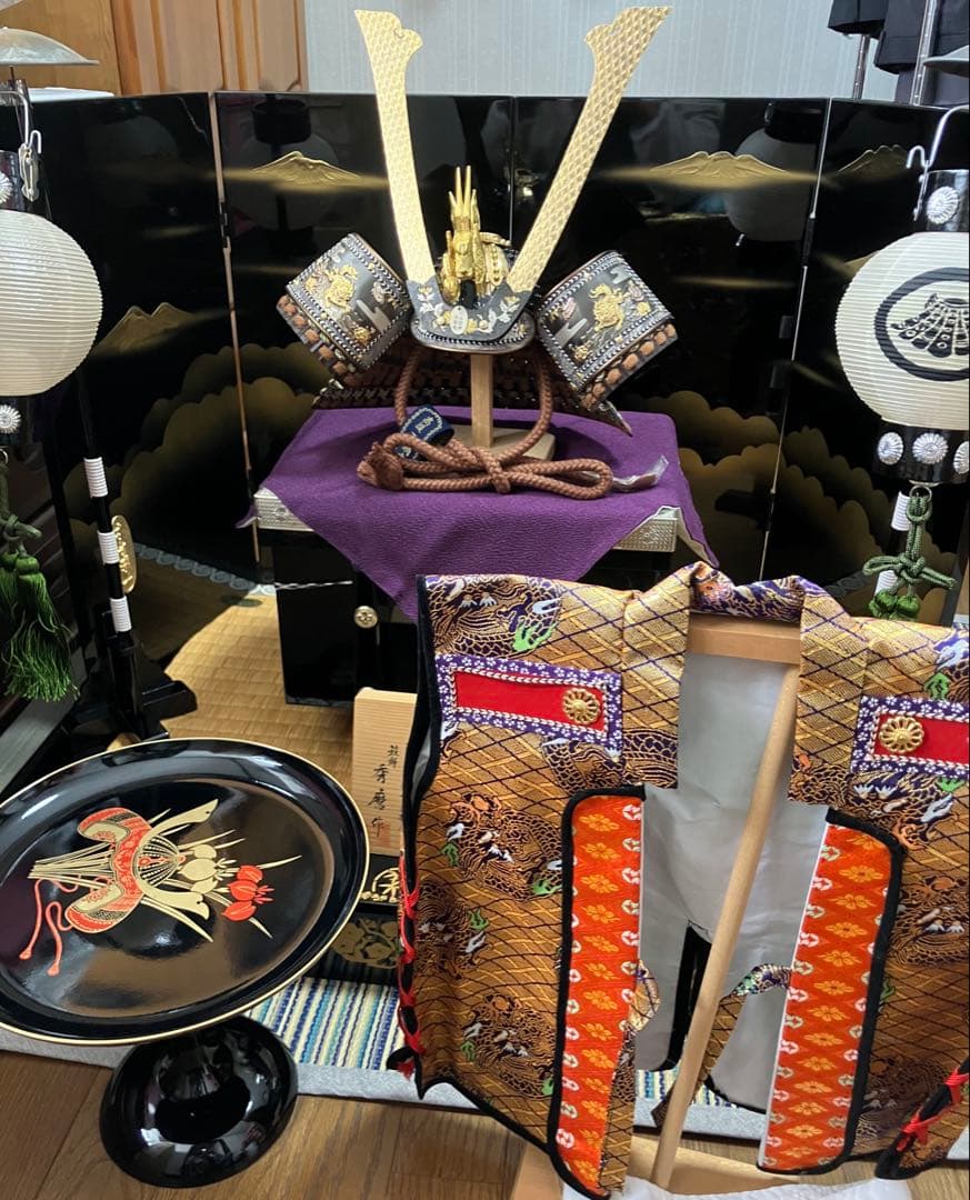 美品♪ 五月人形 こどもの日 端午の節句 兜飾り 鎧師 秀麿作