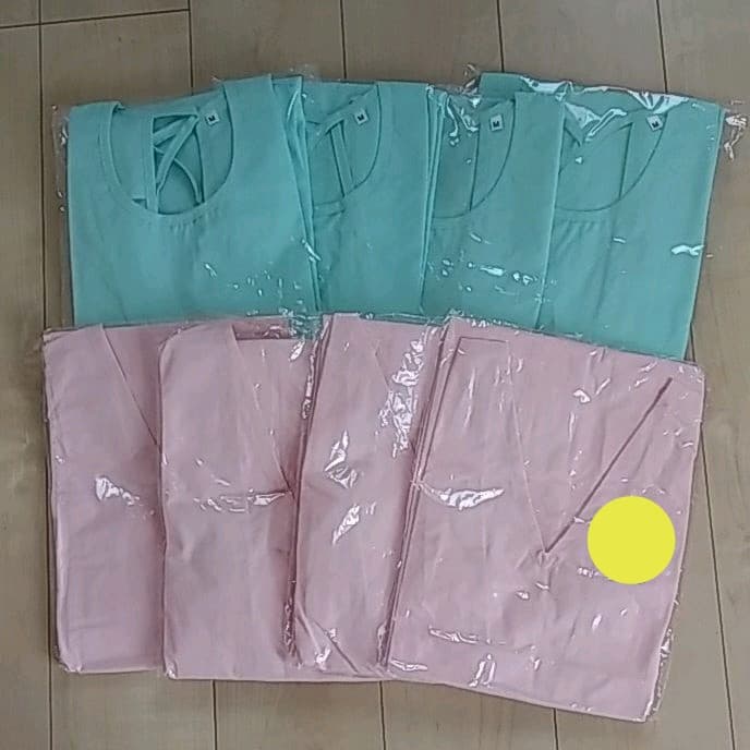 【業務用】エプロン8枚セット(ピンク&ミントグリーン)