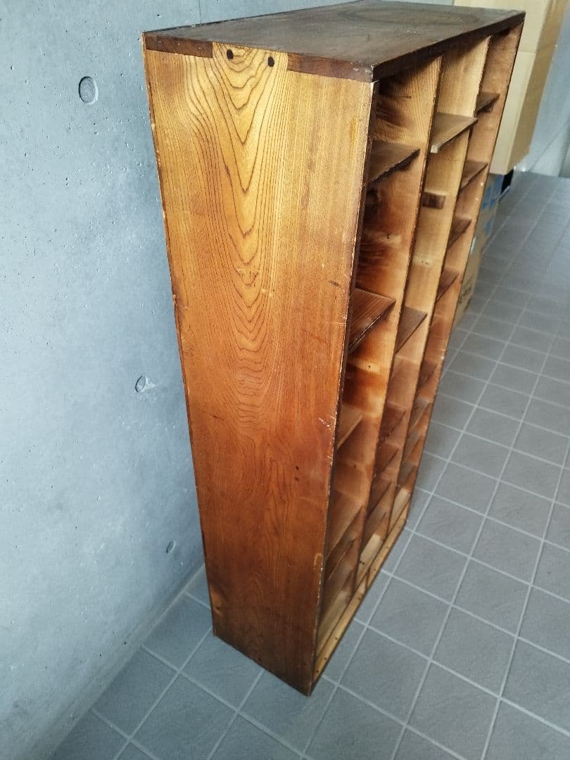 アンティーク　升目　棚　昭和　レトロ