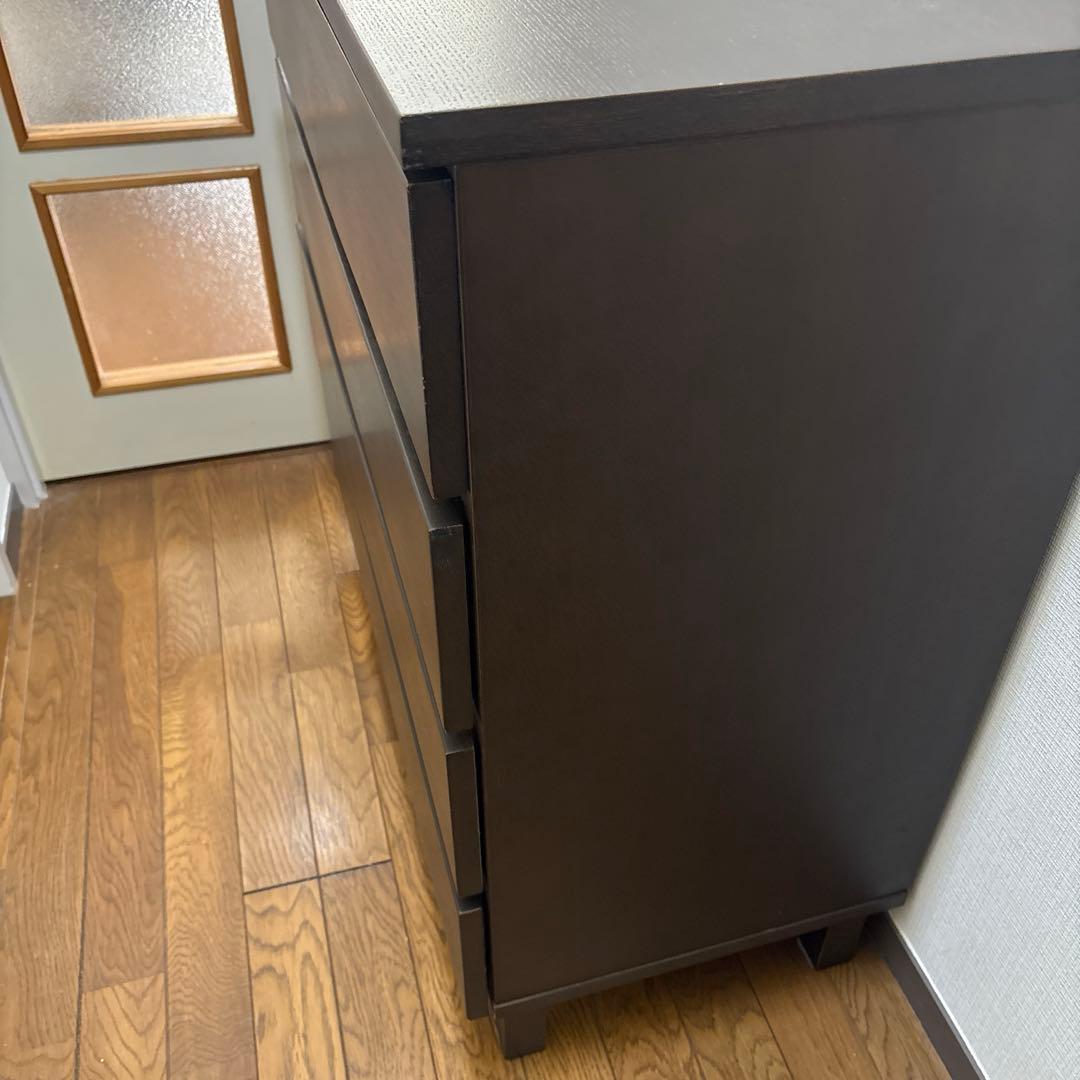 無印良品 ダークブラウン 4段チェスト タモ材 廃盤品 - メルカリ