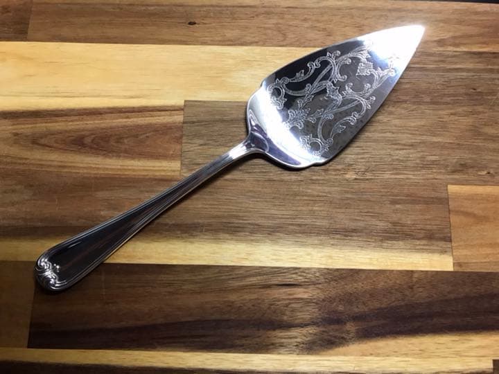 メディチ家にある様な豪奢なイタリア製アンティーク銀器ケーキナイフサーバー29cm