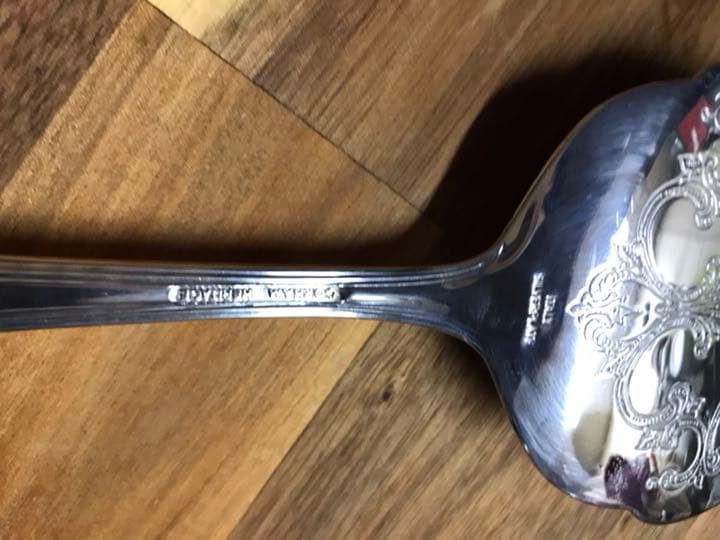 メディチ家にある様な豪奢なイタリア製アンティーク銀器ケーキナイフサーバー29cm