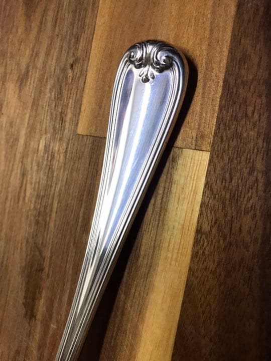 メディチ家にある様な豪奢なイタリア製アンティーク銀器ケーキナイフサーバー29cm