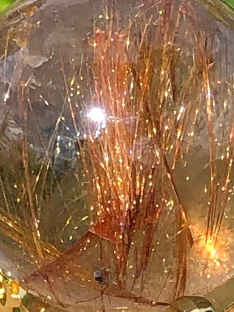 ❤️金運アップ レア　透明感良く　43.5mm レッドルチルクォーツ 丸玉