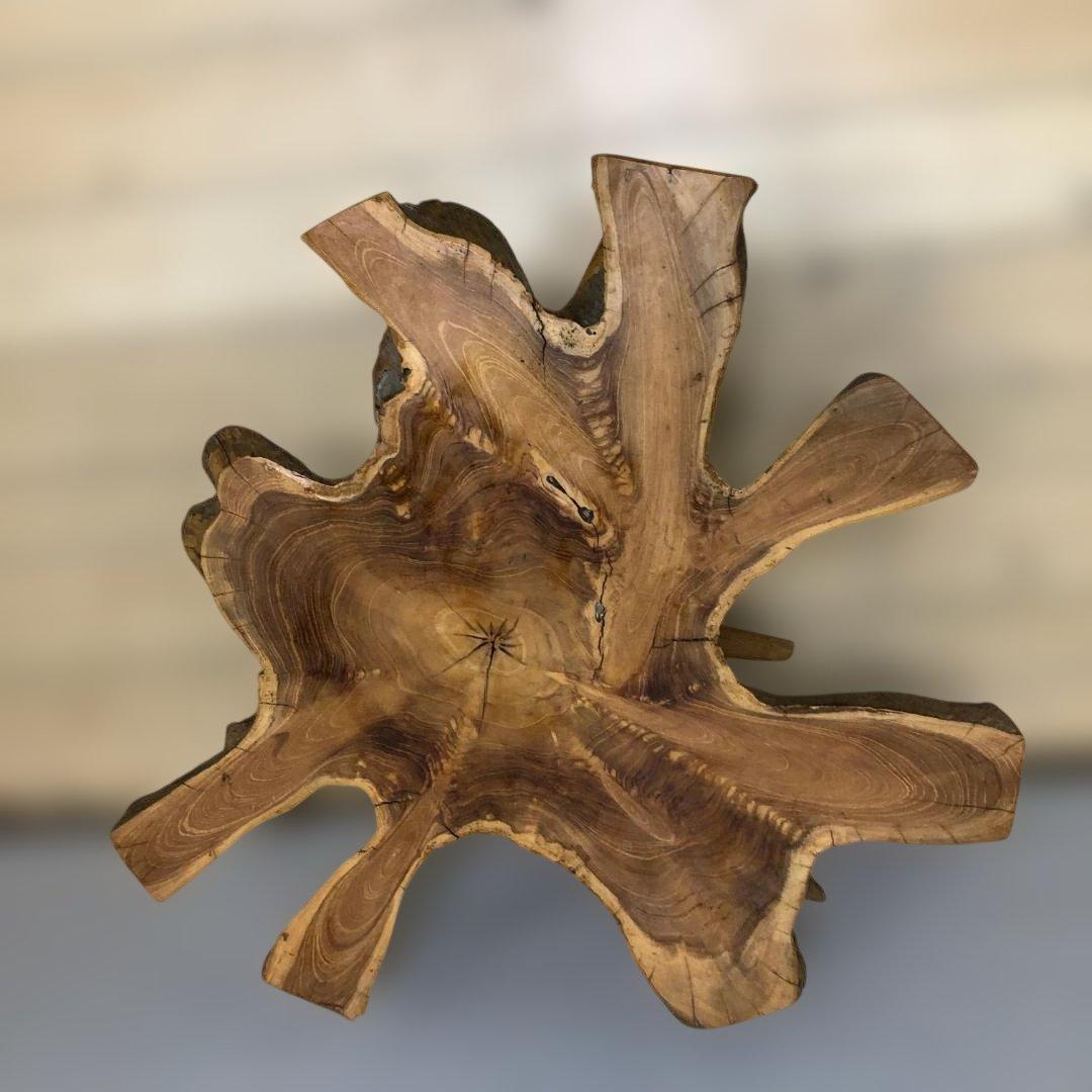 送料無料 天然木 一枚板 ローテーブル サイドテーブル 無垢材 ②　250809