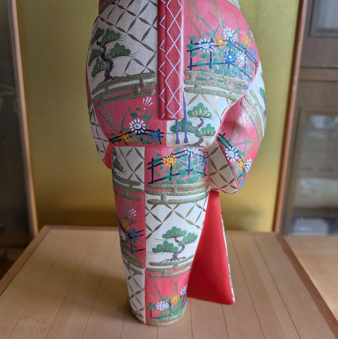 美品 【伝統工芸士 白石一敏作】博多人形『熊野 舞』 ガラスケース付き