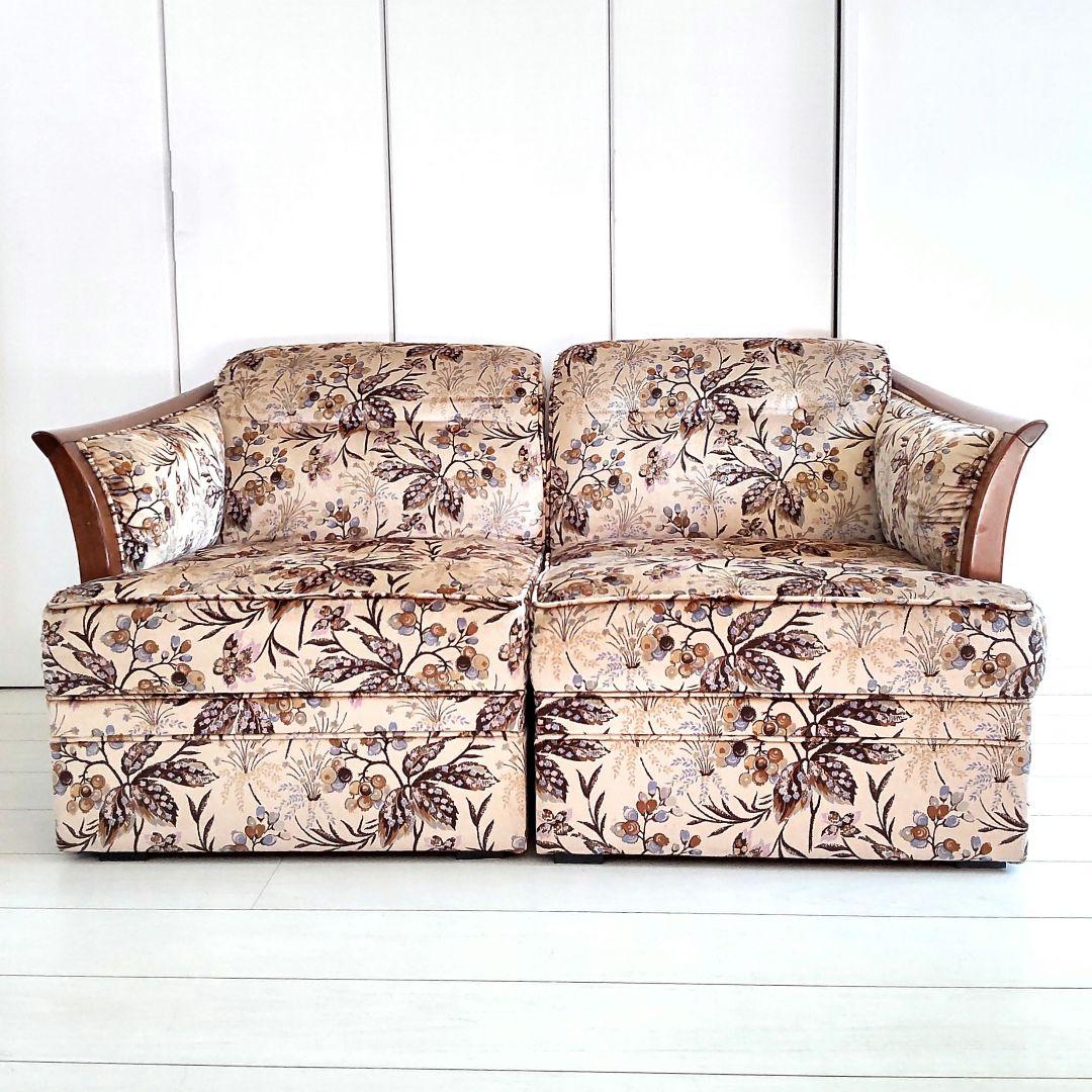 maruni　オールドマルニ　広島　ヴィンテージ ソファ　地中海　ファブリック