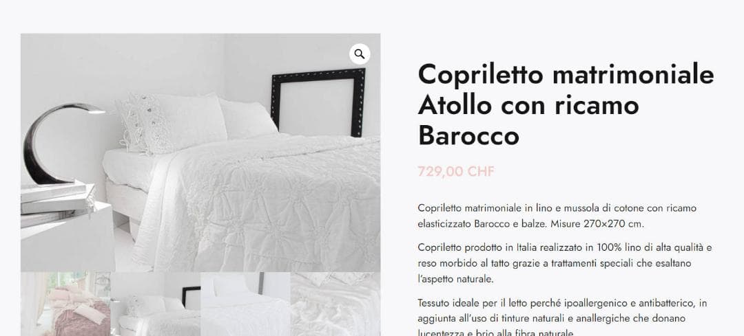 在庫処分 新品 arte pura イタリア製 リネン ベッドカバー 高級 お姫