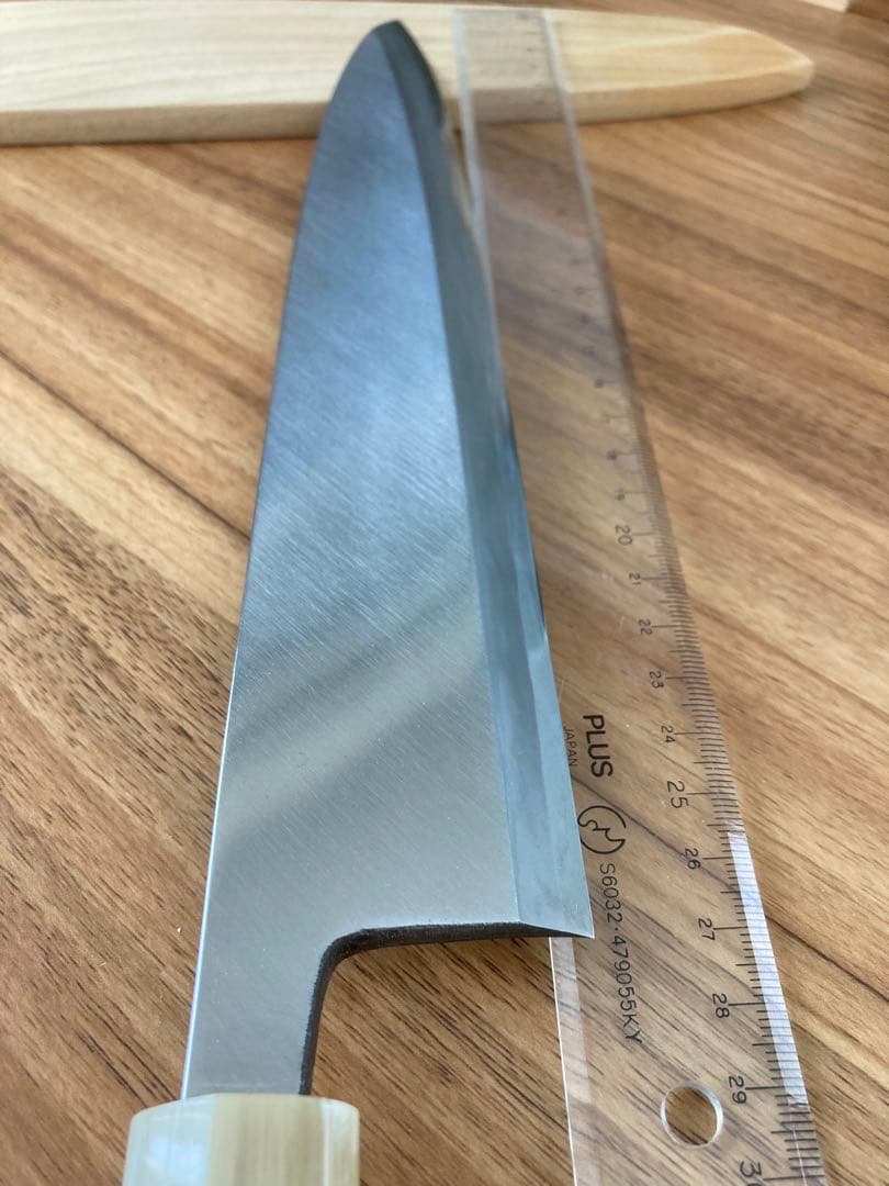 へ*ぱ様 源昭忠 本鍛錬 青紙鋼 相出刃包丁 鞘付き