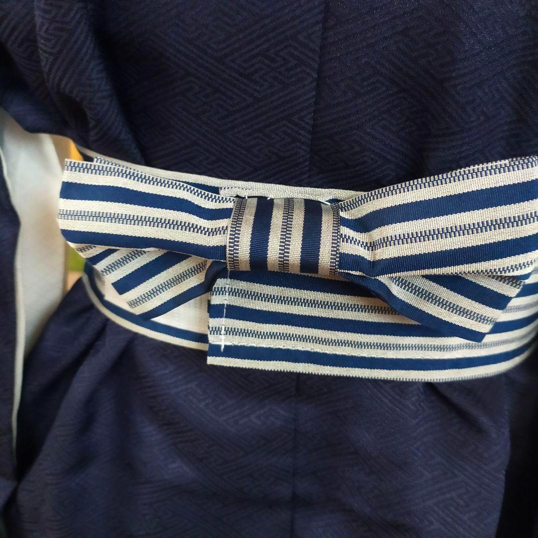 七五三 男の子 5歳 着物 セット 一式 紺 水色 ブルー 兜 几帳 0506