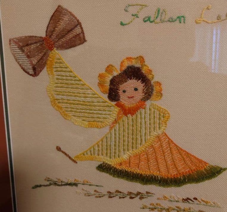 刺繍作品　額付き