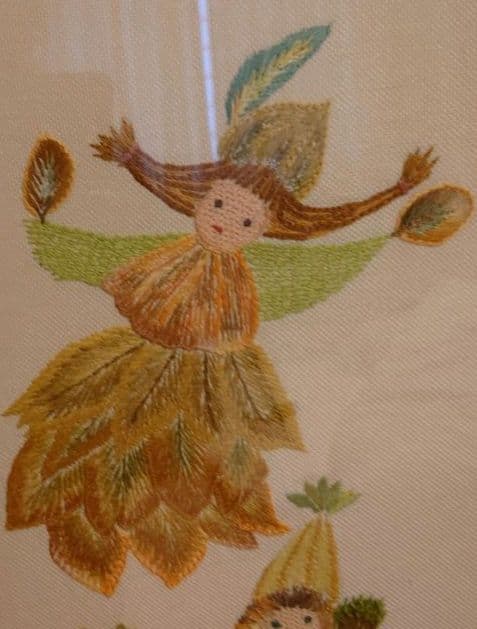 刺繍作品　額付き