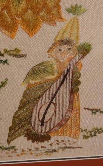 刺繍作品　額付き