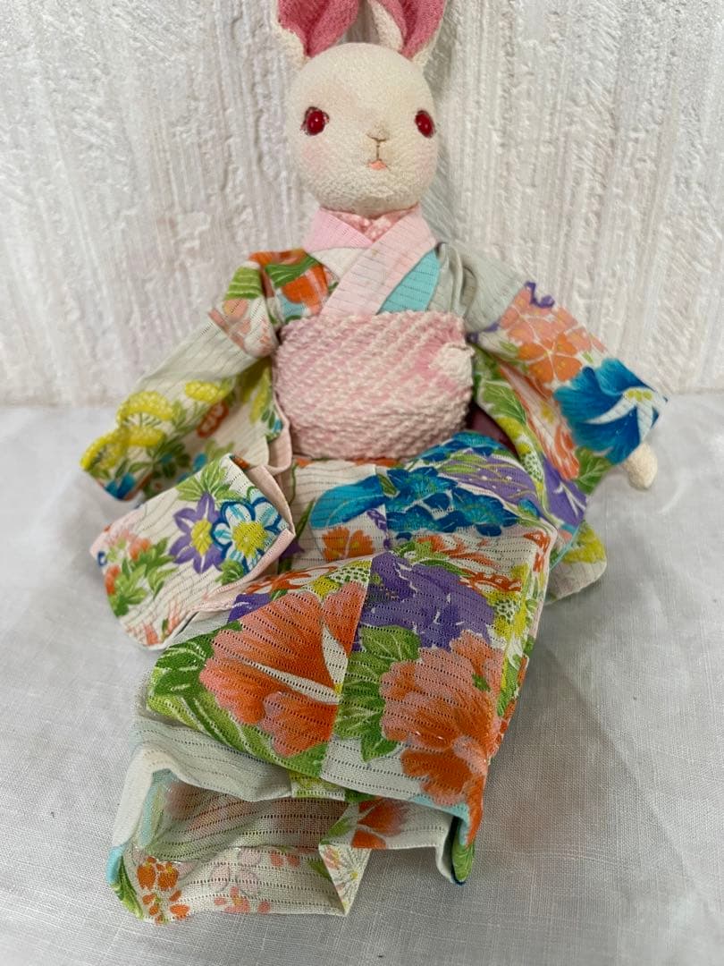 創作人形71 うさぎ ハンドメイド アンティーク着物 日本人形