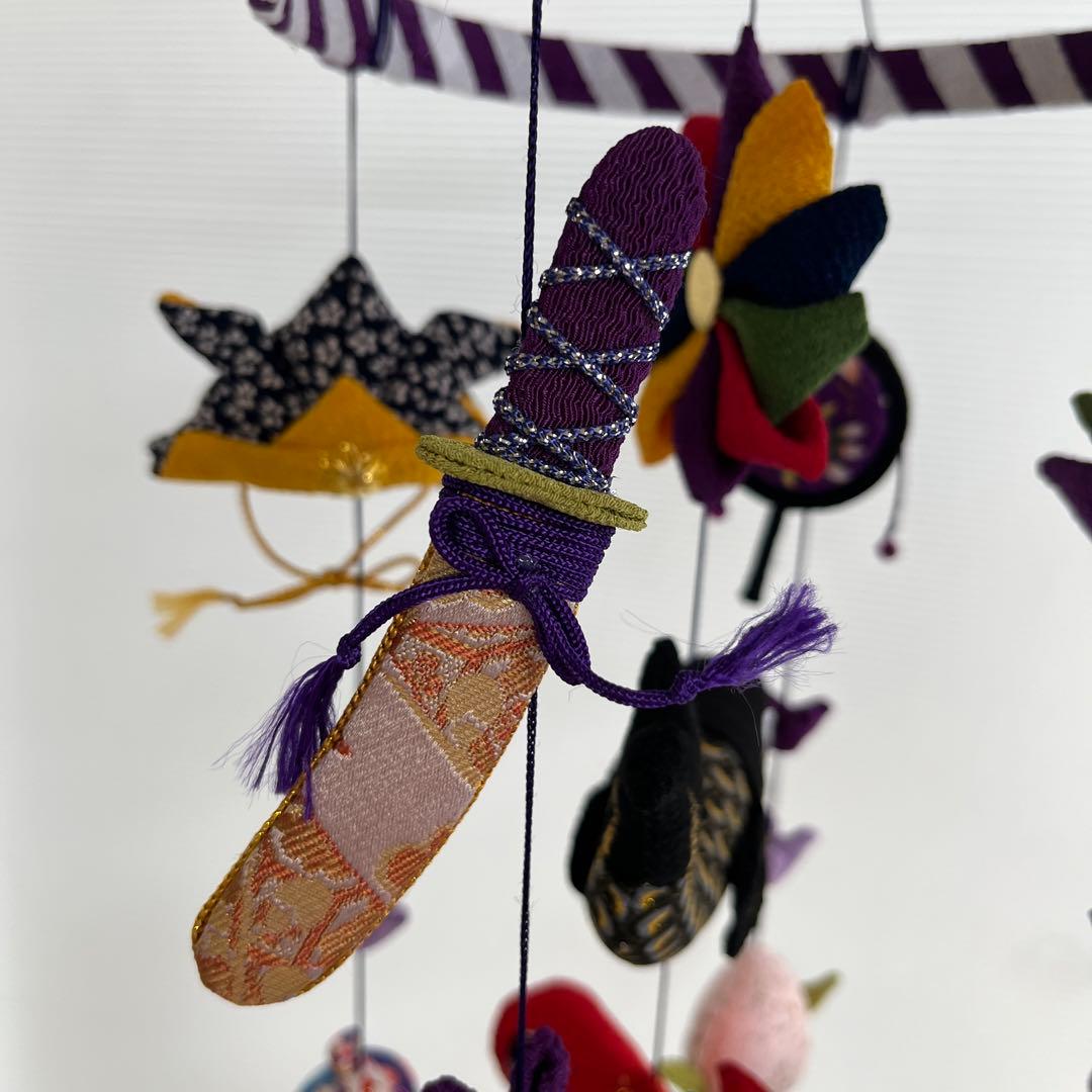 鯉のぼりの吊るし飾り (紫) 】ちりめん細工・さげもん・端午の節句