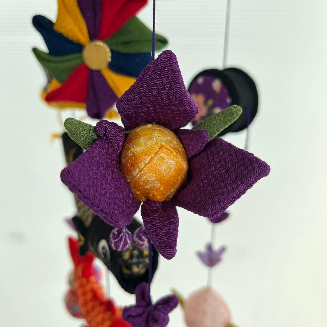 鯉のぼりの吊るし飾り (紫) 】ちりめん細工・さげもん・端午の節句