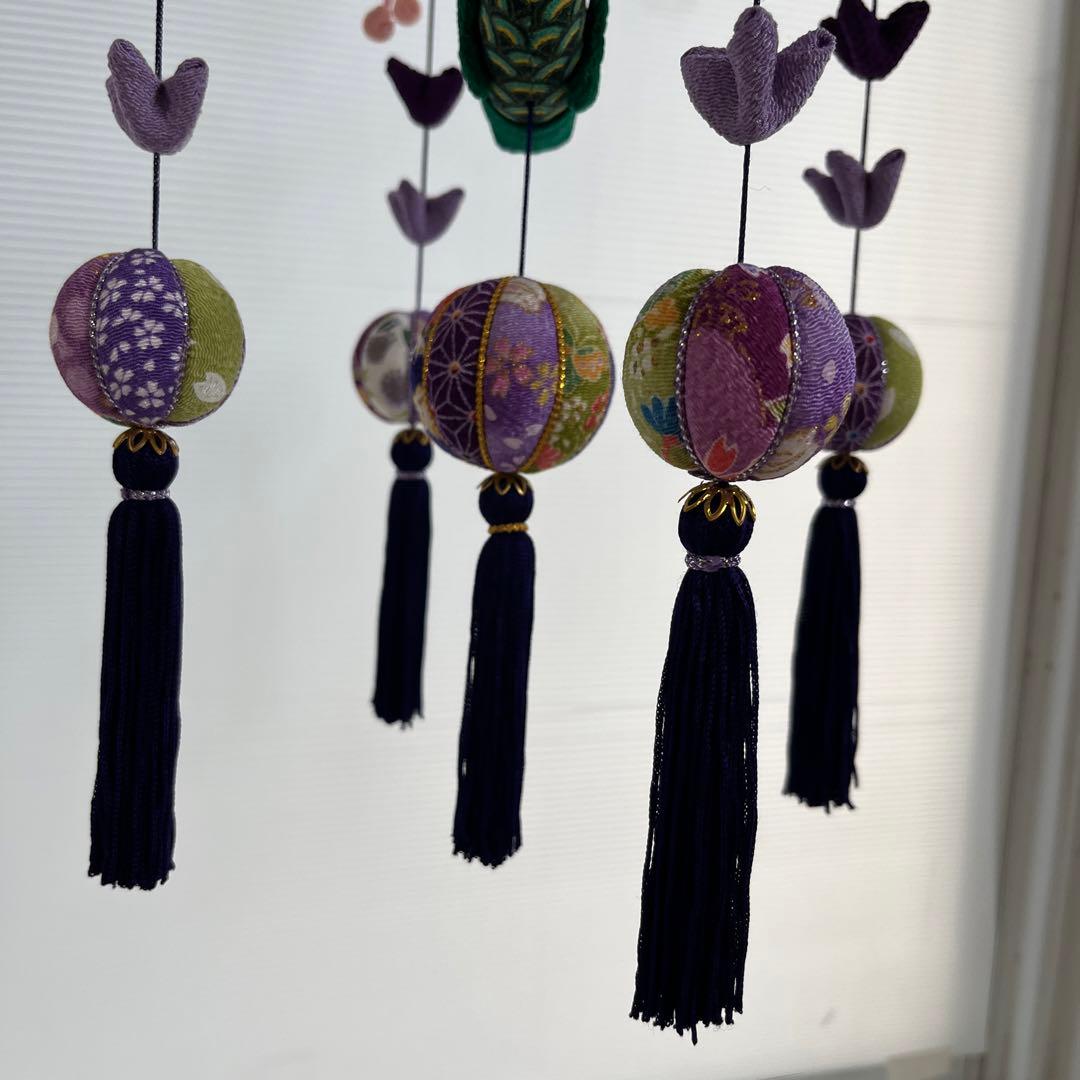 鯉のぼりの吊るし飾り (紫) 】ちりめん細工・さげもん・端午の節句