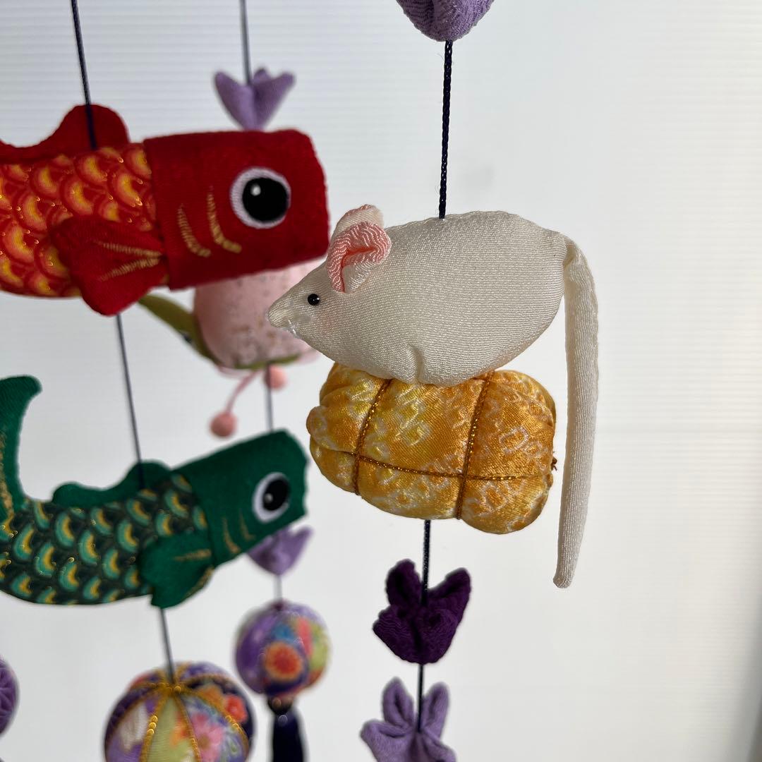 鯉のぼりの吊るし飾り (紫) 】ちりめん細工・さげもん・端午の節句