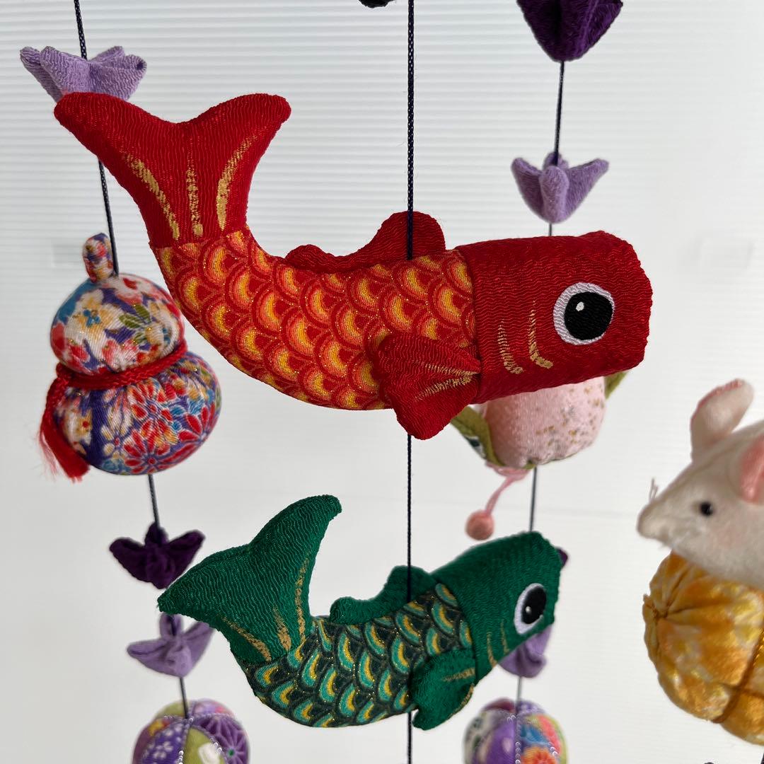 鯉のぼりの吊るし飾り (紫) 】ちりめん細工・さげもん・端午の節句