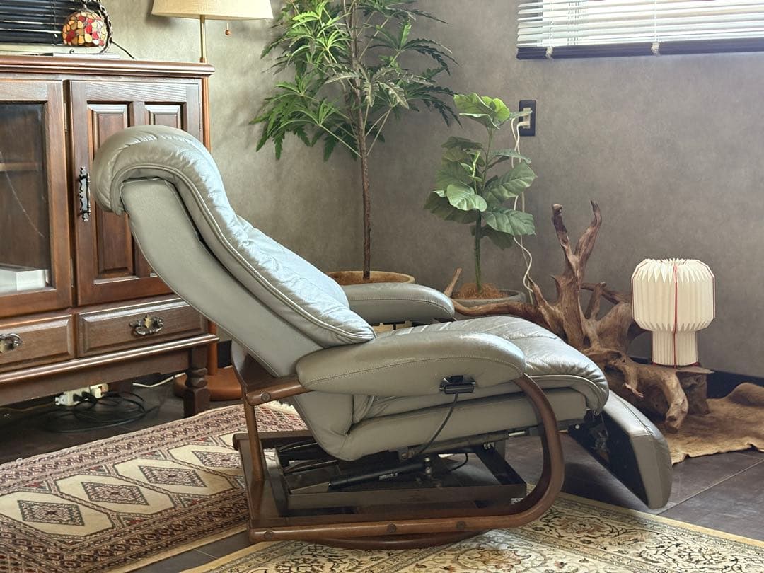 FUJI FUNITURE フジファニチア　パーソナルソファ　本革レザー　YZ