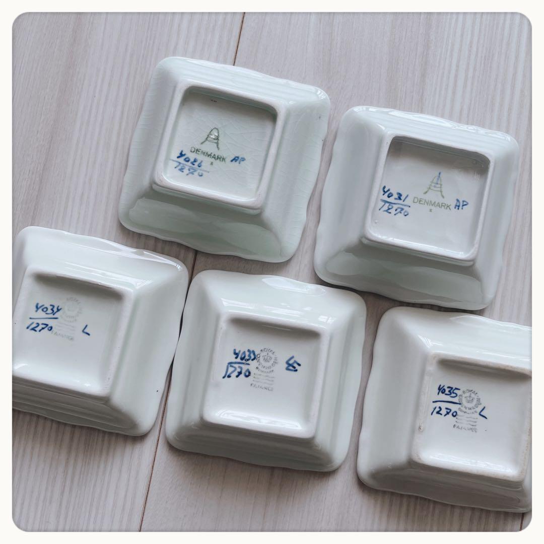  トランクエバー　ヴィンテージ 角小皿　5枚セット