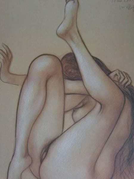 古沢　岩美、デッサン　Ｌ、希少な額装用画集より、新品額装付、状態良好