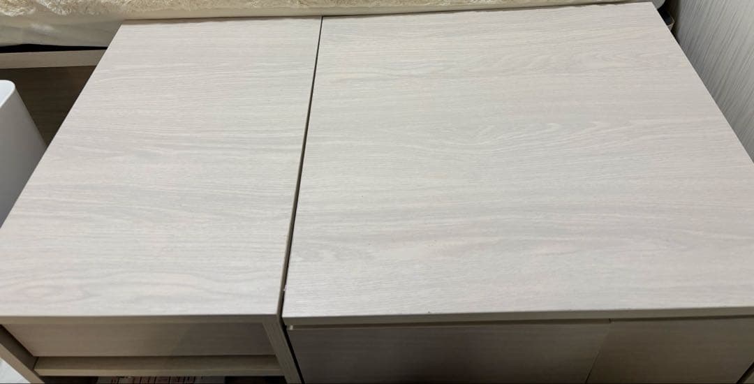 ドレッサーテーブル可動式ミラ 一付 ローテーブル ホワイト コスメテーブル