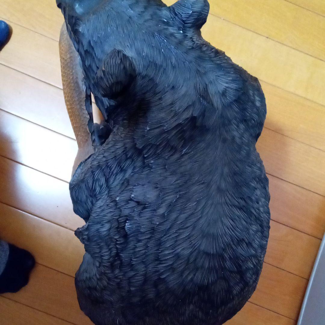 熊の木彫り置物値下げ