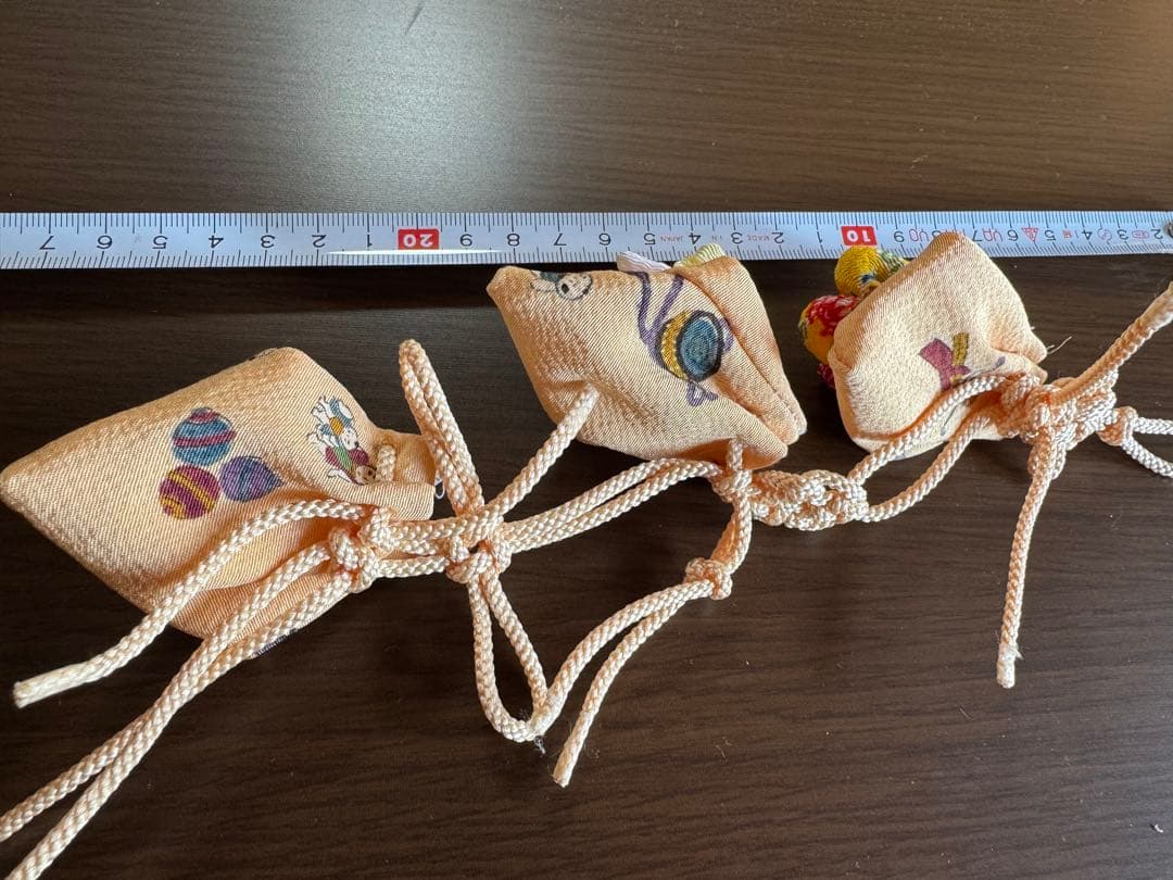 吊るし飾り訶梨勒　正絹　童子宝づくし柄