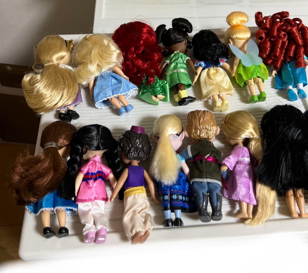 ディズニー、アニメータードール（ミニ）アラジン、ジャルミン（15体セット）