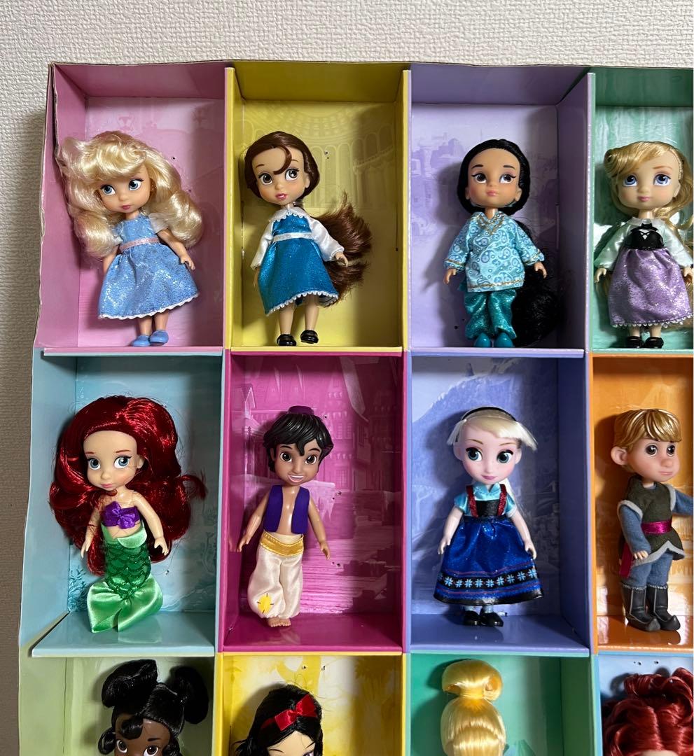 ディズニー、アニメータードール（ミニ）アラジン、ジャルミン（15体セット）