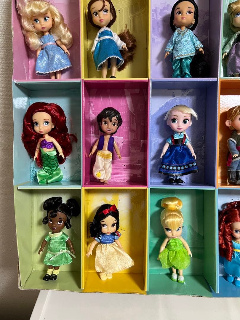 ディズニー、アニメータードール（ミニ）アラジン、ジャルミン（15体セット）