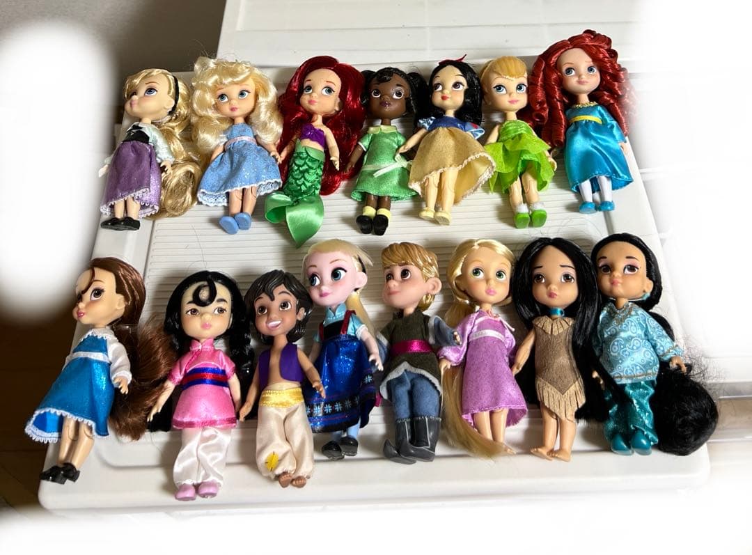 ディズニー、アニメータードール（ミニ）アラジン、ジャルミン（15体セット）