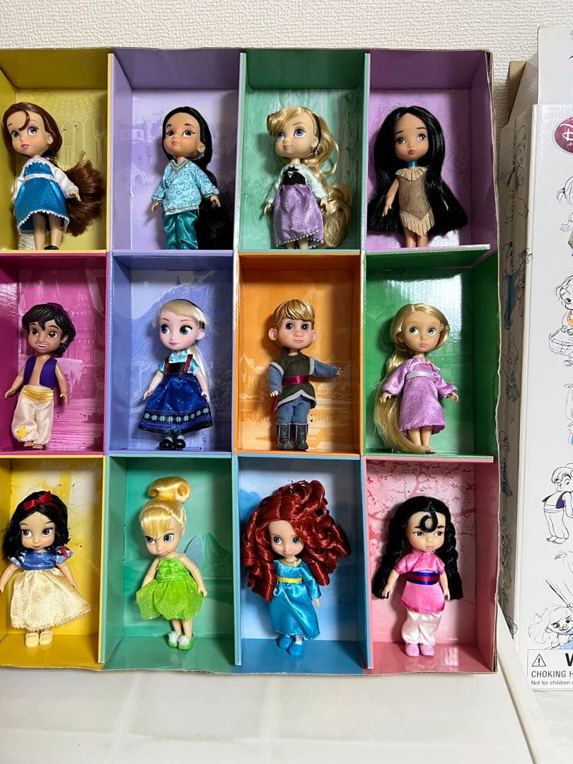 ディズニー、アニメータードール（ミニ）アラジン、ジャルミン（15体セット）