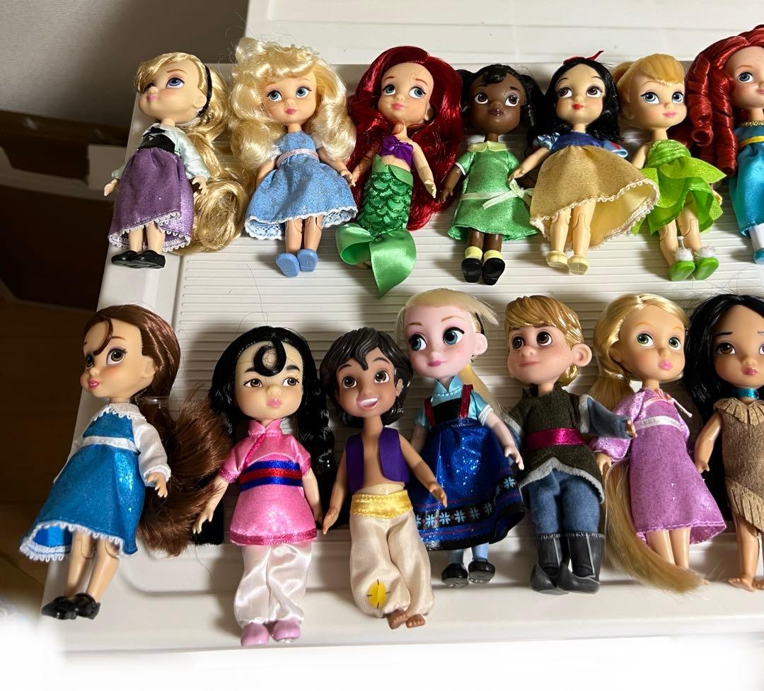 ディズニー、アニメータードール（ミニ）アラジン、ジャルミン（15体セット）