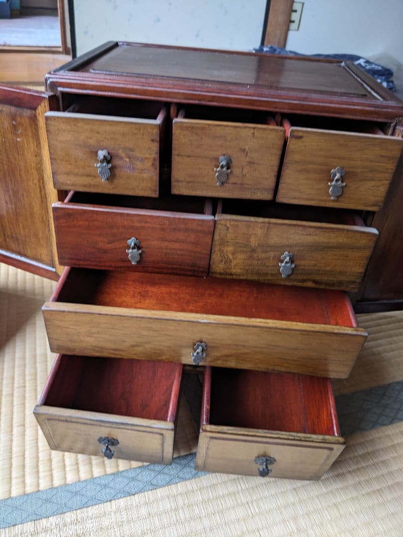 骨董品　高さ40.0cm小箪笥　昭和Vintage　(⁠。⁠•̀⁠ᴗ⁠-⁠)⁠✧