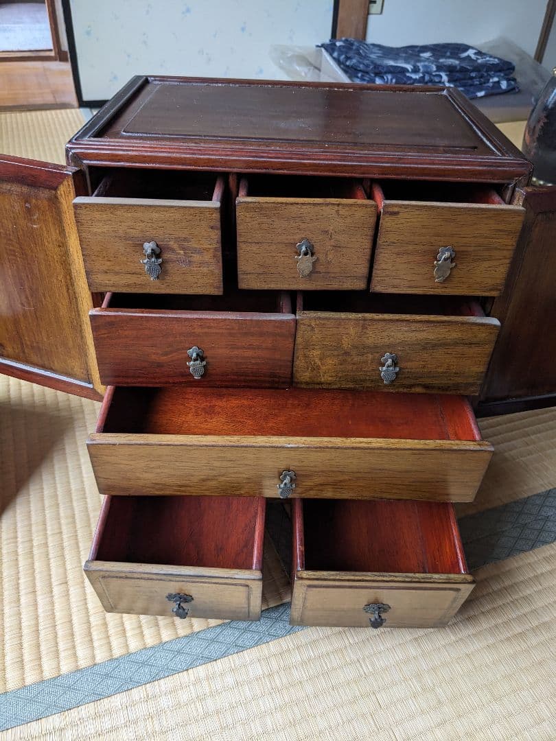 骨董品　高さ40.0cm小箪笥　昭和Vintage　(⁠。⁠•̀⁠ᴗ⁠-⁠)⁠✧