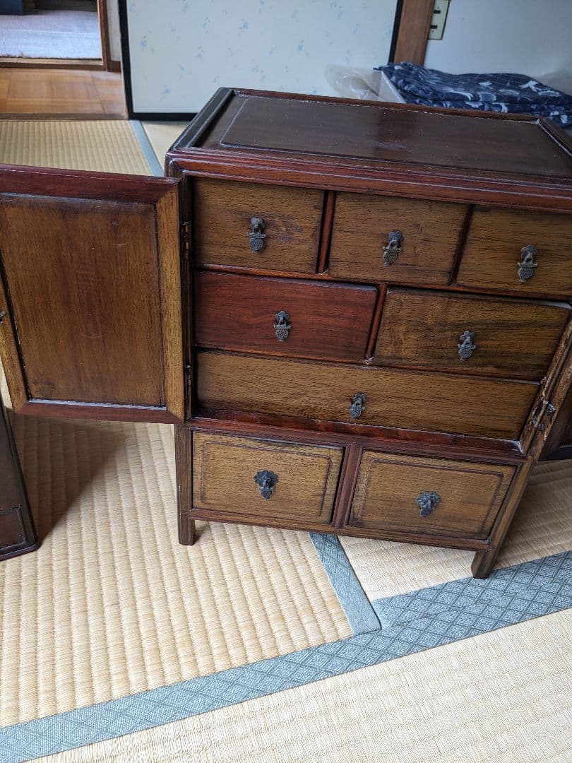 骨董品　高さ40.0cm小箪笥　昭和Vintage　(⁠。⁠•̀⁠ᴗ⁠-⁠)⁠✧