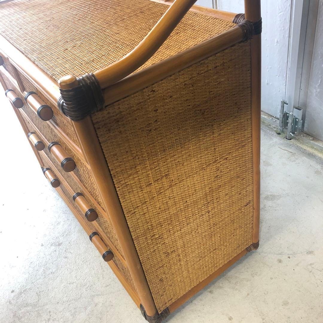 藤 ラタン4段チェスト