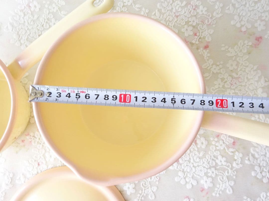 イマン ダイアナローズ 蓋付き片手鍋大小2個セット マニーローズ