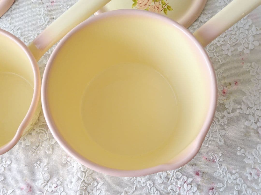 イマン ダイアナローズ 蓋付き片手鍋大小2個セット マニーローズ