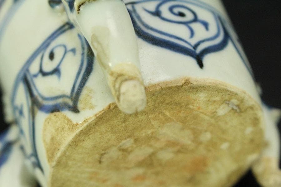 中国美術 青花 龍紋 筆筒(HA511)