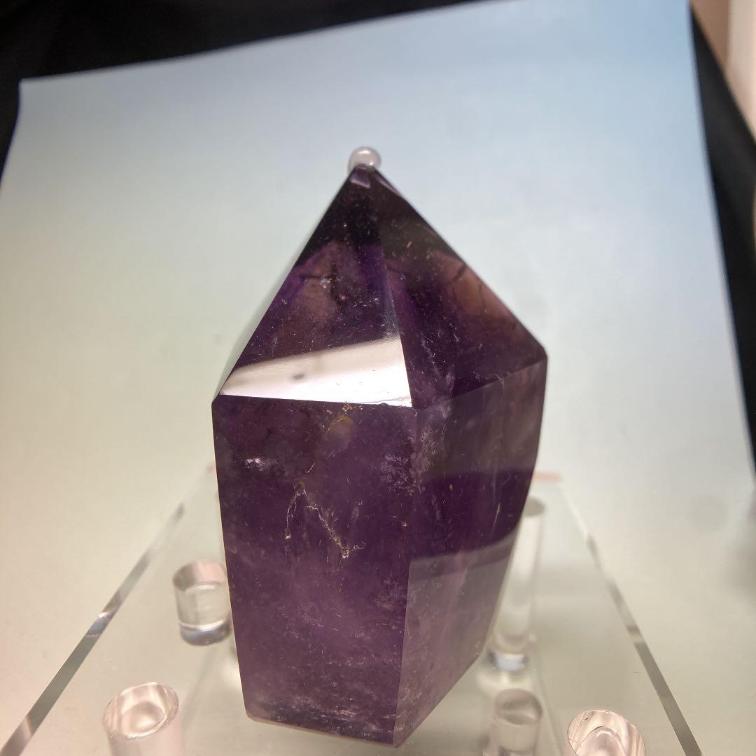 ちゅんちゅんアメジスト　ポイント　虹、キラキラ有り　249g