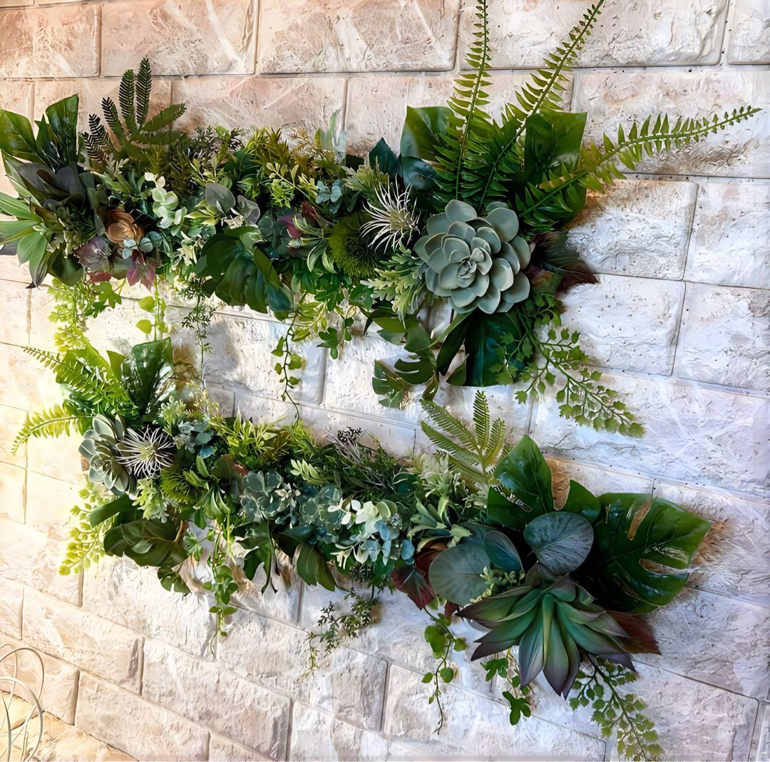 光触媒　人工観葉植物　ウォールグリーン　フェイクグリーン　壁掛け5056327b