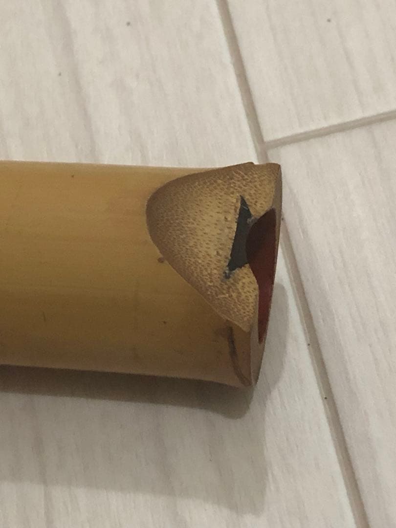 尺八　如童銘二印(田中如童) 一尺八寸管