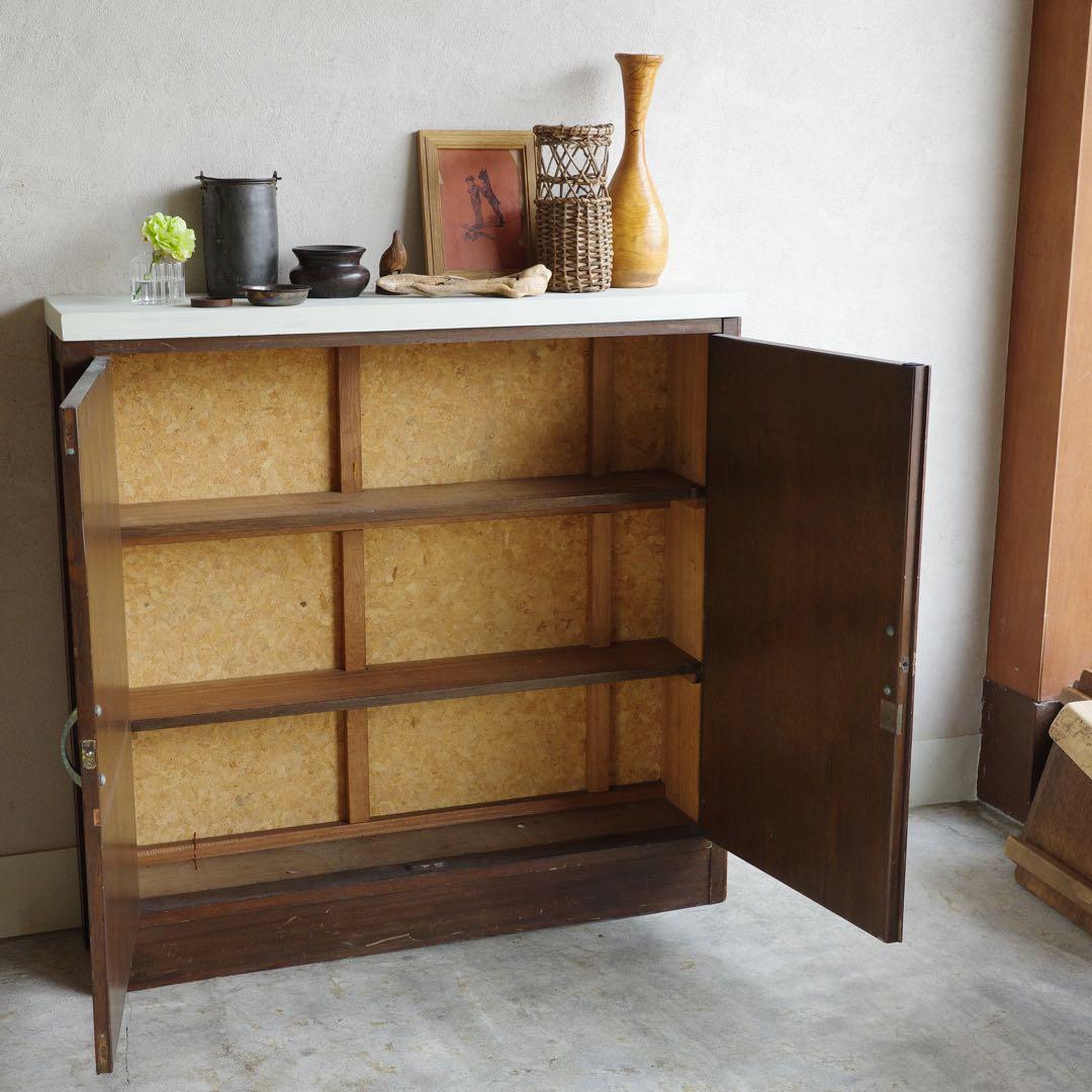 MM！横長の大きな飾り棚　古家具
