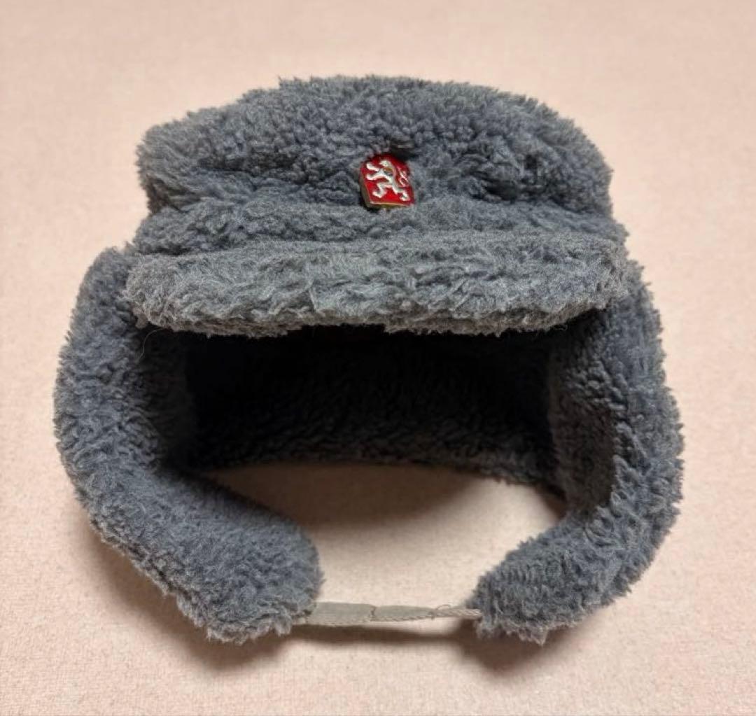 チェコスロバキア軍 放出品 冬用耳当て帽子 1990年 分離の激動の時代