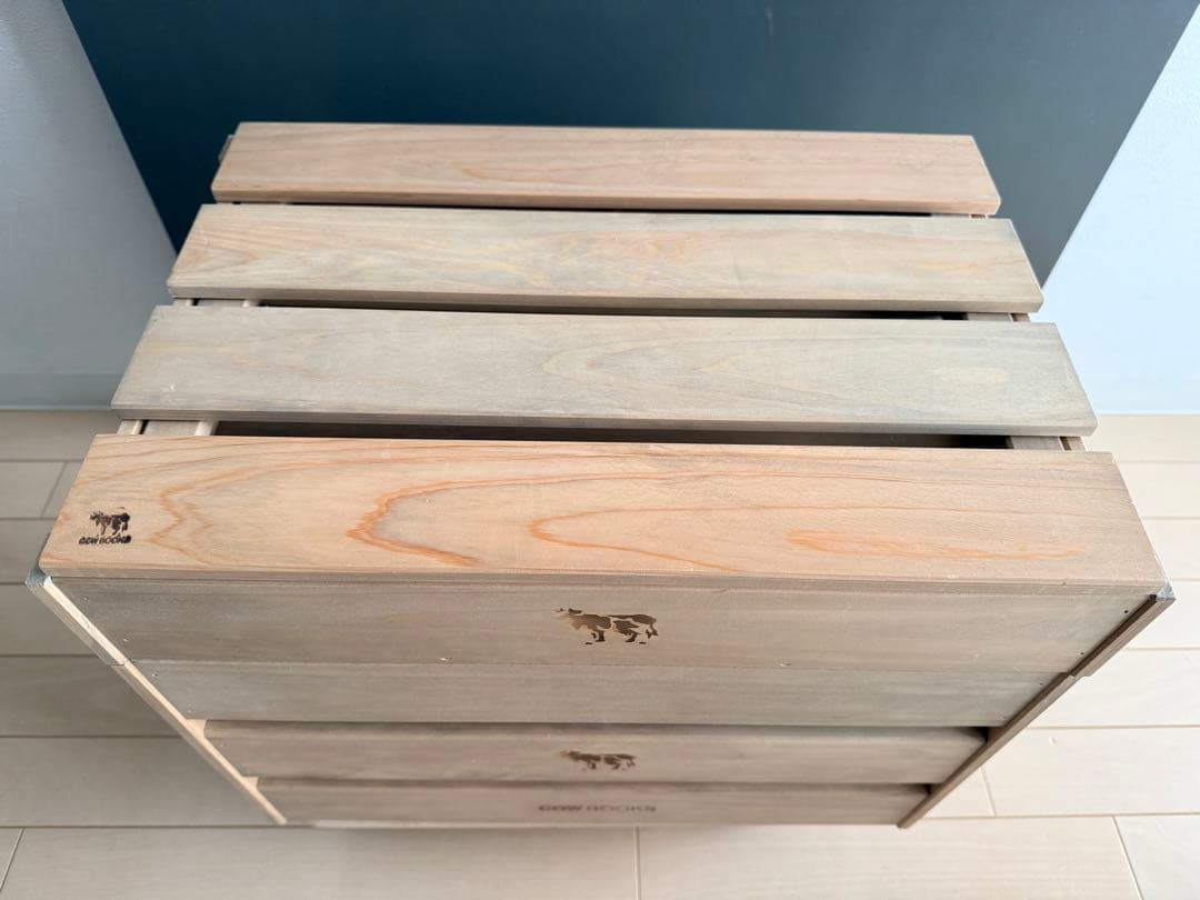 COW BOOKS ウッドボックス セット キャスター付き - メルカリ